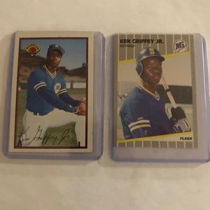 1989 BOWMAN AND 1989 FLEER RC KEN GRIFFEY JR.